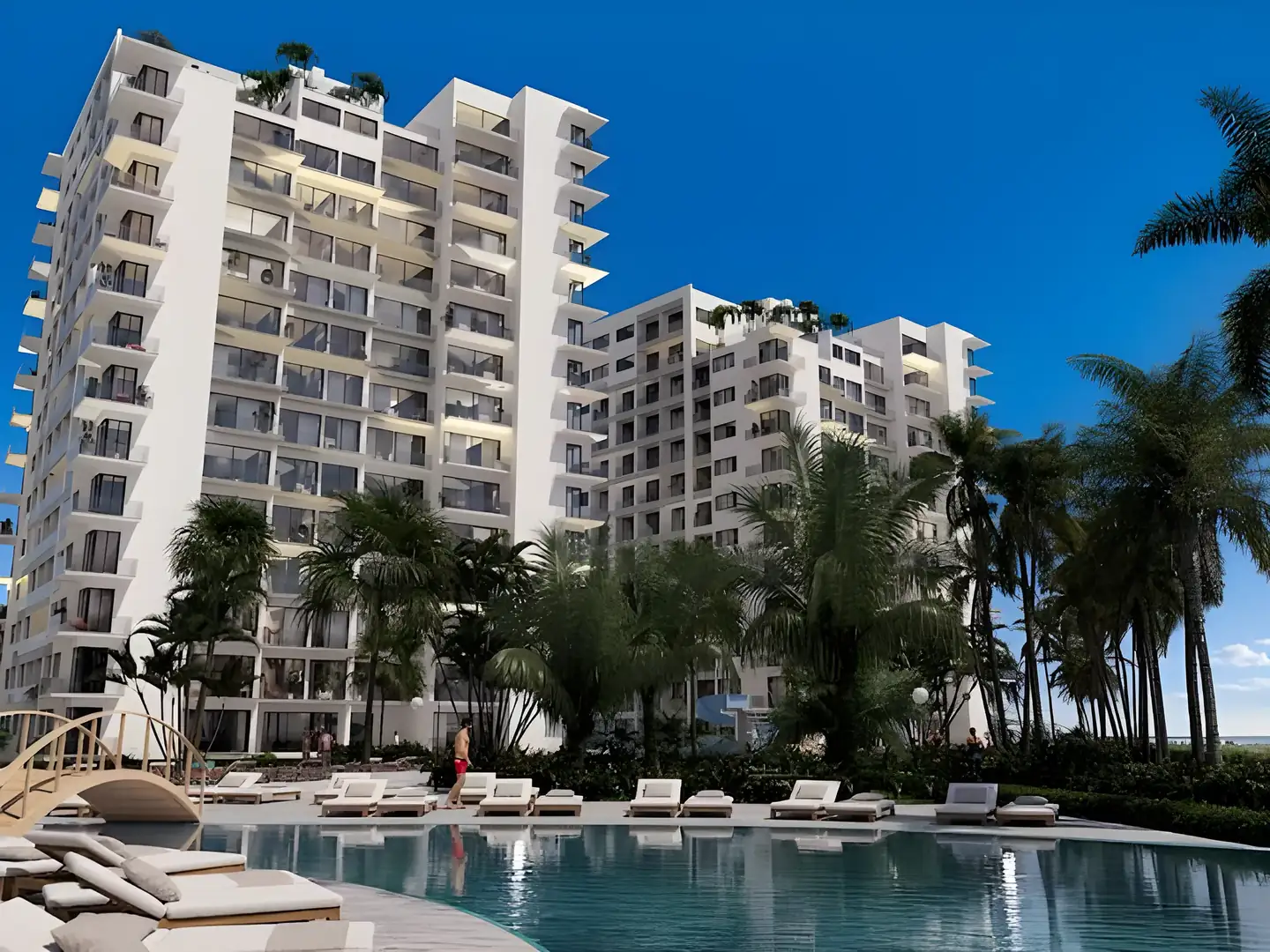 CC Towers İskele havuz ve bloklar