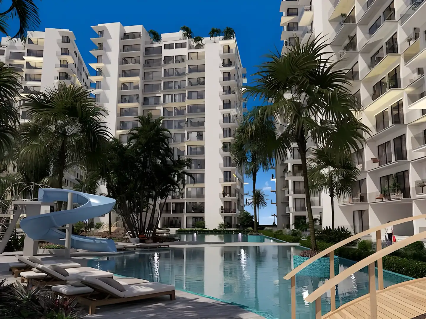 CC Towers İskele su kaydırağı
